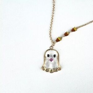 Betsey Johnson Ghost Pendant Candy Corn Necklace